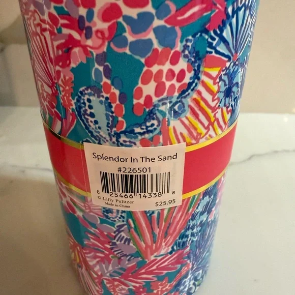 Lilly Pulitzer Colorful Stainless Steel Skinny Can Holder - Picture 3 of 3